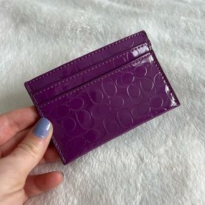 Coach Embossed Card Holder Violet